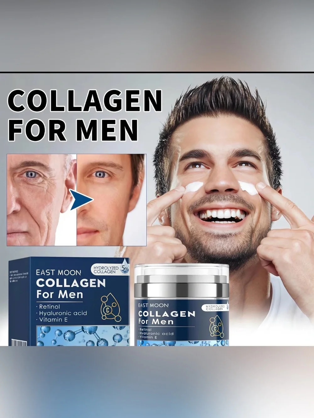 Collagen For Men - Blue Anti-Aging Face Cream